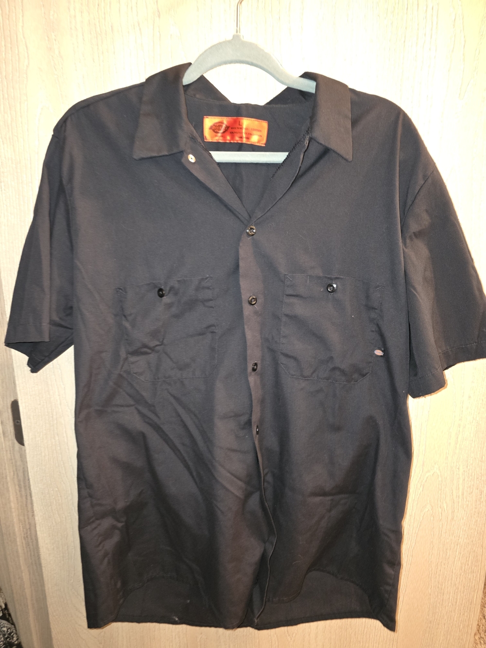 Dickies Men’s Short-Sleeve Button-Down Work Shirt - Black